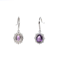 Baikalla Jewelry Silver Gemstones Earrings Baikalla™ Classic Sterling Silver Natural Amethyst Topaz Citrine Garnet Earrings With CZ