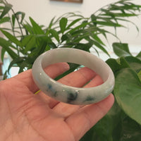 Genuine Burmese Blue-green Jadeite Jade Bangle Bracelet ( 61.15 mm )#852