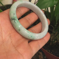 Baikalla™ "Classic Bangle" Genuine Burmese Green Jadeite Jade Bangle Bracelet (58.3 mm) #185