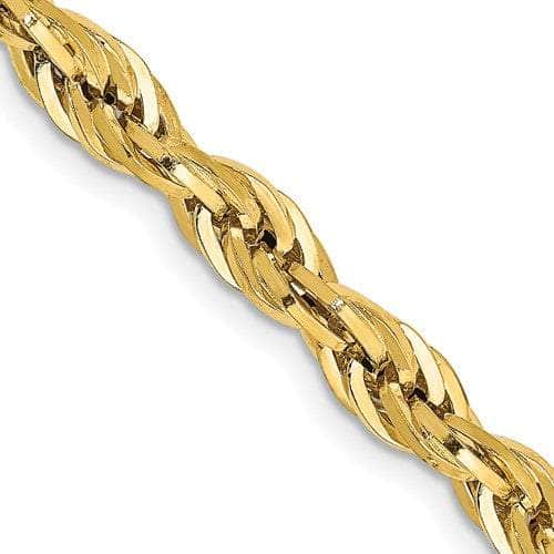 Baikalla Jewelry 14K Yellow Gold Pendant 14K 5 mm Semi Solid Diamond-cut Rope with Lobster Clasp Gold Chain