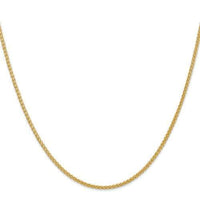 Baikalla Jewelry 14K Yellow Gold Pendant 20 in 14K 2.3mm Solid Spiga Wheat with Lobster Clasp Gold Chain