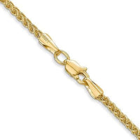 Baikalla Jewelry 14K Yellow Gold Pendant 14K 2.3mm Solid Spiga Wheat with Lobster Clasp Gold Chain