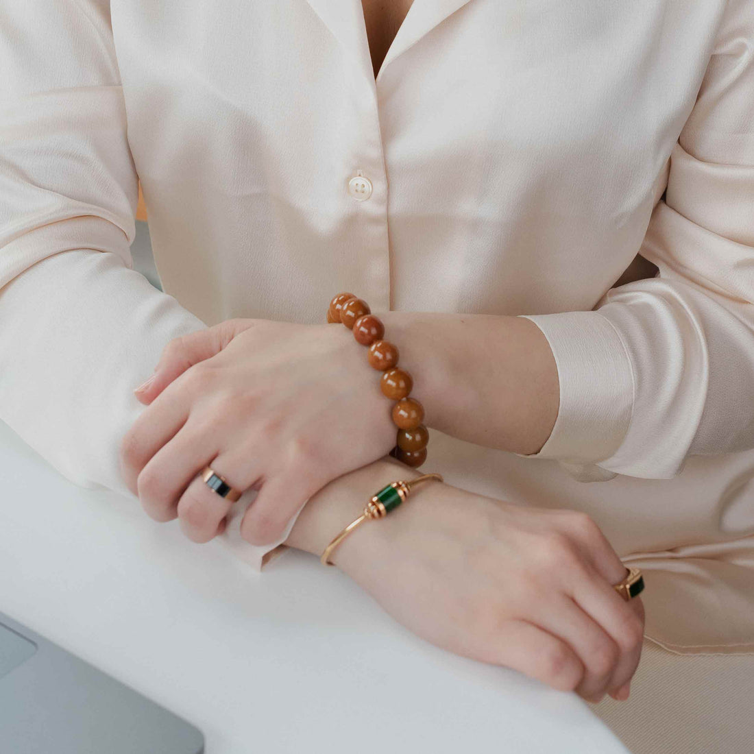 Baikalla Jewelry jade beads bracelet Jadeite Jade 13mm Red Round Beads Bracelet ( 13 mm )