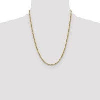 Baikalla Jewelry 14K Yellow Gold Pendant 14K 4.3 mm Semi Solid Diamond-cut Rope with Lobster Clasp Gold Chain
