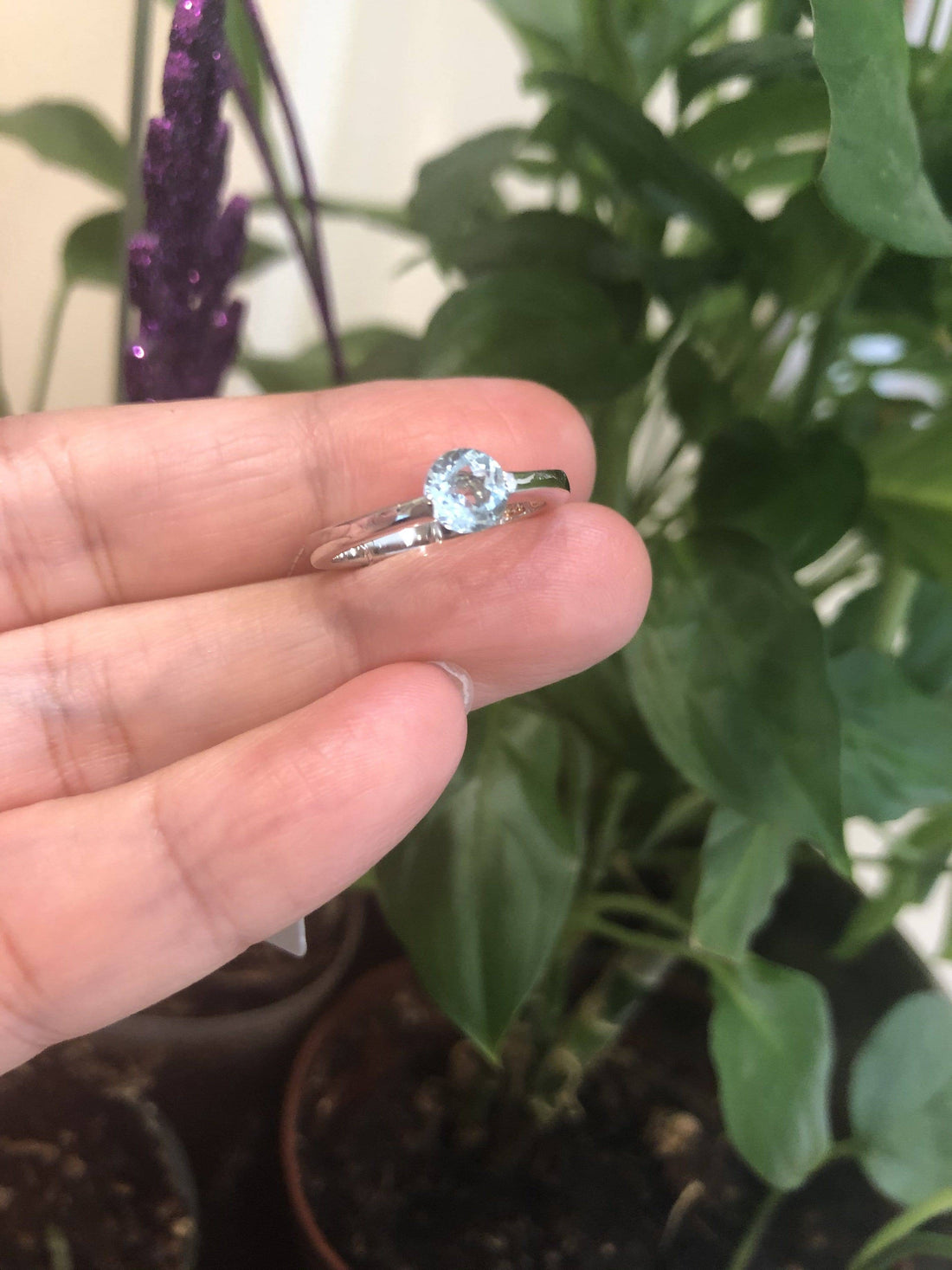 Baikalla Jewelry Gemstone Ring Sterling Silver Sky Blue Topaz Ring