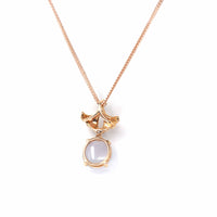 Baikalla Jewelry Gold Jadeite Necklace "Lavender Apricot Blossoms "18k Rose Gold Lavender Jadeite Jade Diamond Pendant Necklace