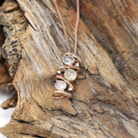 Baikalla Jewelry Gold Jadeite Necklace Pendant Only Baikalla™ "Alice" 18k Rose Gold Ice Jadeite Jade Diamond Pendant Necklace