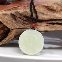 Baikalla Jewelry Jade Pendant Necklace Baikalla™ "Classic Yin Yang" Genuine HeTian White Nephrite Jade Yinyang Pendant Necklace