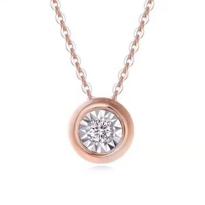 Baikalla Jewelry Gold Diamond Necklace 18k Rose Gold Baikalla™ "You are the only one to me" 18k gold diamond necklace