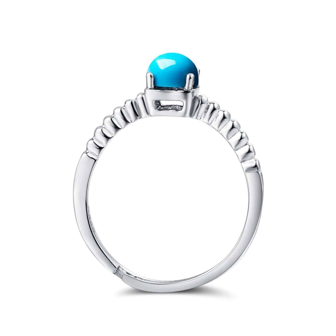 Baikalla Jewelry Silver Turquoise Ring Baikalla™ "Elizabeth" Sterling Silver Genuine Persian Blue Arizona Turquoise Ring