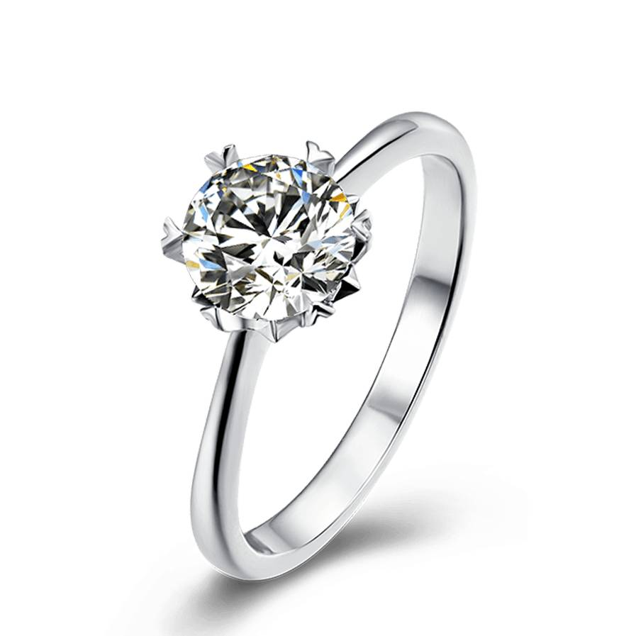 Baikalla 6 Baikalla™ "Gaia" Sterling Silver Moissanite 6 Prong 1ct Promise Ring