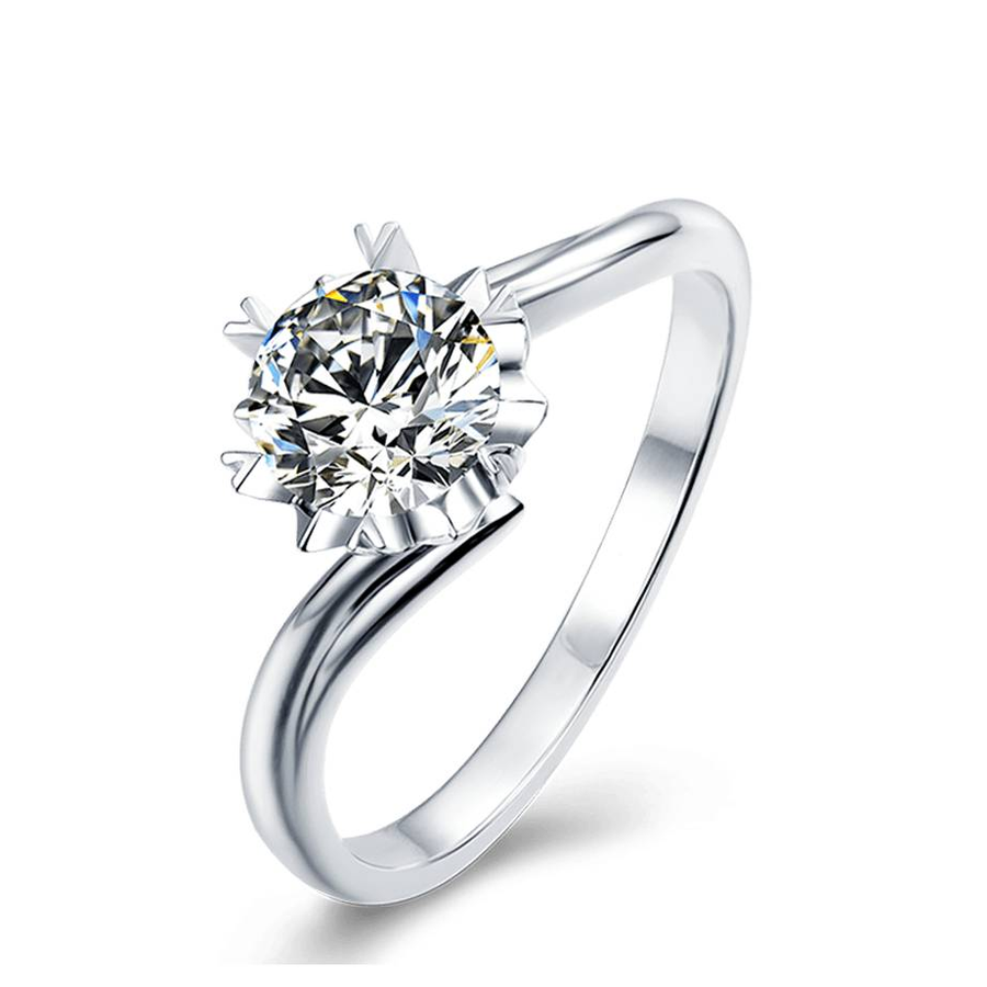 Baikalla 4 Baikalla™ "Sophie" Sterling Silver Moissanite 6 Prong 1ct Promise Ring