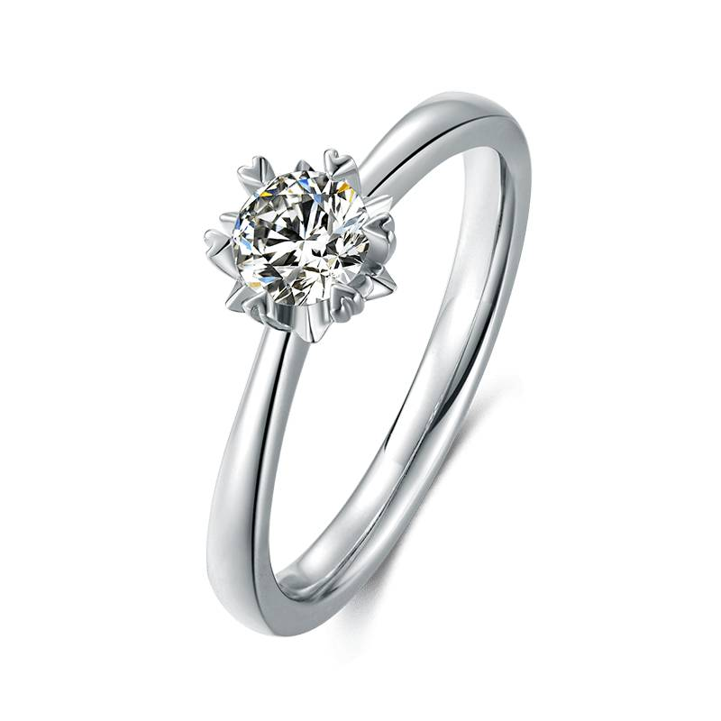 Baikalla 4 Baikalla™ "Cora" Sterling Silver Moissanite 6 Prong Promise Ring