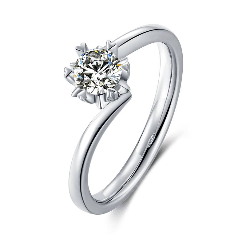 Baikalla 4 Baikalla™ "Daria" Sterling Silver Moissanite 6 Prong Promise Ring
