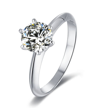 Baikalla Sterling Silver Moissanite Ring 7 Baikalla™ "Layla" Sterling Silver Moissanite Luxury 1.5 CT 6 Prong Promise Ring