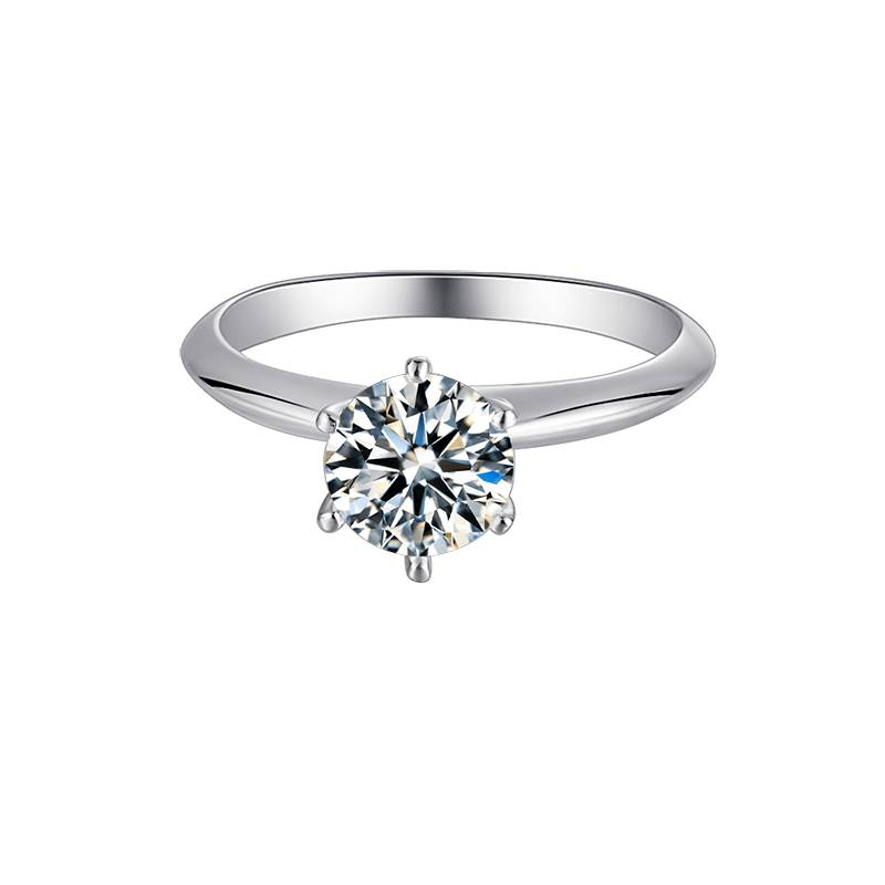Baikalla Sterling Silver Moissanite Ring 4 Baikalla™ "Layla" Sterling Silver Moissanite Luxury 1.5 CT 6 Prong Promise Ring