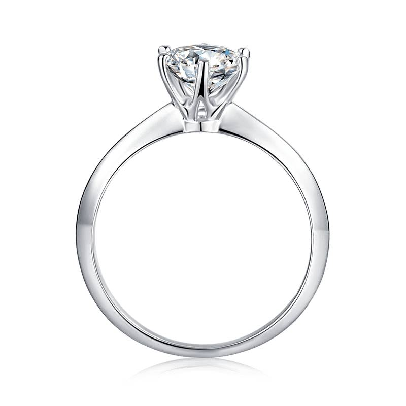 Baikalla Sterling Silver Moissanite Ring Baikalla™ "Layla" Sterling Silver Moissanite Luxury 1.5 CT 6 Prong Promise Ring
