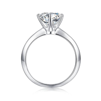 Baikalla Sterling Silver Moissanite Ring Baikalla™ "Amelia" Sterling Silver Moissanite 5 CT Luxury  6 Prong Promise Ring