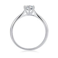 Baikalla Baikalla™ "Hazel" Sterling Silver Moissanite 6 Prong Promise Ring