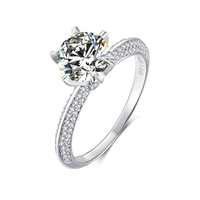 Baikalla Sterling Silver Moissanite Ring 4 Baikalla™ "Charlotte" Sterling Silver Moissanite Luxury 3 CT 6 Prong Promise Ring