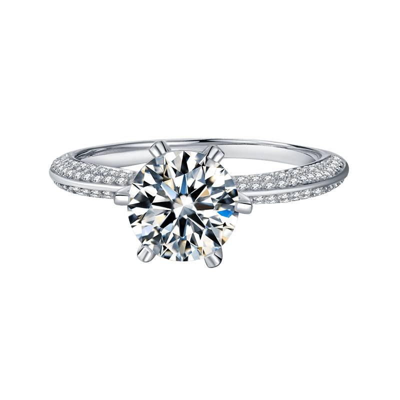 Baikalla Sterling Silver Moissanite Ring 4.5 Baikalla™ "Mila" Sterling Silver Moissanite Luxury 1.5 CT 6 Prong Promise Ring