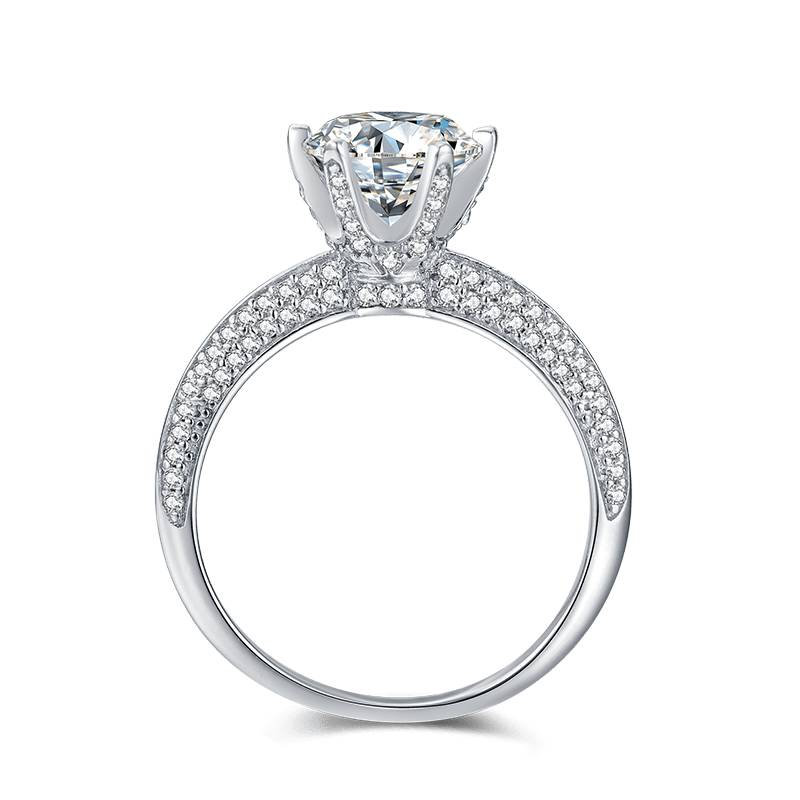 Baikalla Sterling Silver Moissanite Ring Baikalla™ "Mila" Sterling Silver Moissanite Luxury 1.5 CT 6 Prong Promise Ring
