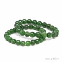 Baikalla Jewelry jade beads bracelet Baikalla Genuine Green Nephrite Jade Round Beads Bracelet Bangle ( 8mm )