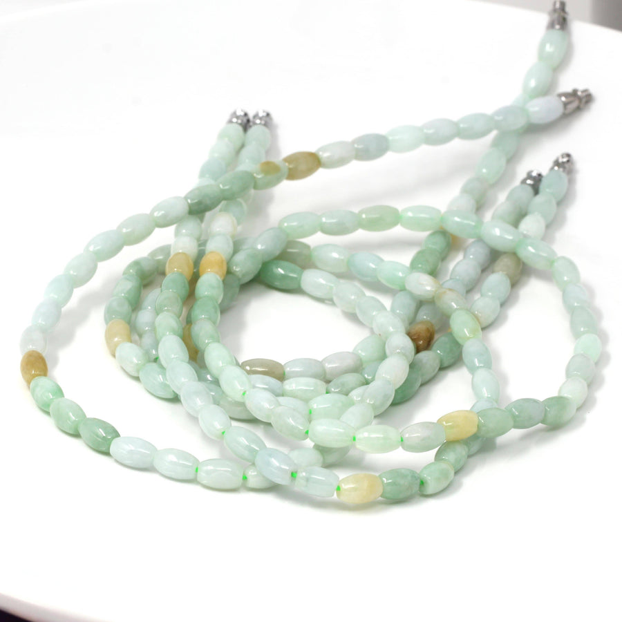Baikalla Jewelry Genuine Jadeite Jade Beads Necklace 18 inch