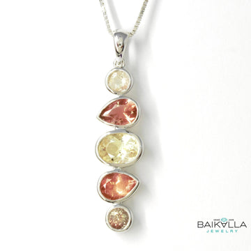 Baikalla Jewelry Gold Gemstone Necklace Pendant Onl;y Baikalla™ "Savannah" 14k Gold Natural  5 Oregon Sunstones Pendant Necklace