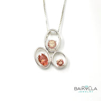 Baikalla Jewelry Gemstone Pendant Necklace Pendant Only Baikalla™ "Charlotte" 14k Gold 3 Oregon Sunstones Pendant Necklace
