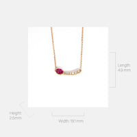 Baikalla Jewelry Gemstone Pendant Necklace Baikalla™ "Shooting Star" 18K Rose Gold & Ruby Shooting Star .14 CTW Diamond Pendant Necklace