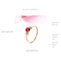 Baikalla Jewelry Gold Ruby Ring Baikalla™ 18k Rose Gold & Natural A Ruby ( 2/5 ct )Ring With Diamonds