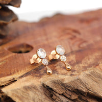 Baikalla Jewelry 18k Gold Jadeite Necklace 18k Rose Gold Genuine Ice Jadeite Jade Earrings With Diamonds