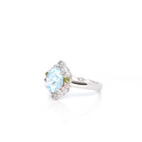 Baikalla Jewelry Gemstone Ring 6 Baikalla™ Sterling Silver Sky Blue Topaz Ring With Tourmaline