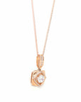 Baikalla Jewelry 18k rose gold necklace 18K Rose Gold Pendant Necklace With CZ
