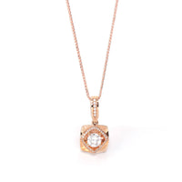 Baikalla Jewelry 18k rose gold necklace Pendant Only 18K Rose Gold Pendant Necklace With CZ