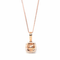 Baikalla Jewelry 18k rose gold necklace 18K Rose Gold Pendant Necklace With CZ