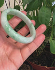 Genuine Burmese Green Jadeite Jade Bangle Bracelet (58.7 mm) 