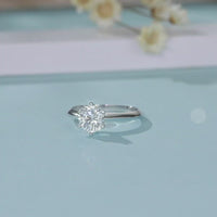 Baikalla™ "Scarlett" Sterling Silver Moissanite Luxury 2 CT 6 Prong Promise Ring