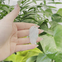 Genuine Ice Green Jadeite Jade Jin Zhi Yu Ye (Leaf) Necklace With Yellow Gold Bail
