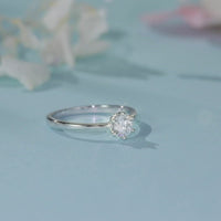 Baikalla™ "Zoey" Sterling Silver Moissanite 6 Prong Promise Ring