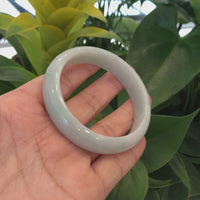 Genuine Burmese Jadeite Jade Bangle Bracelet (58.02 mm) #490