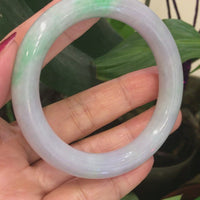 Genuine Burmese Jadeite Jade Bangle Bracelet (55.1 mm)#30