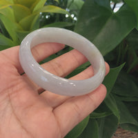 Genuine Burmese Lavender Jadeite Jade Bangle Bracelet (57.55 mm) #479