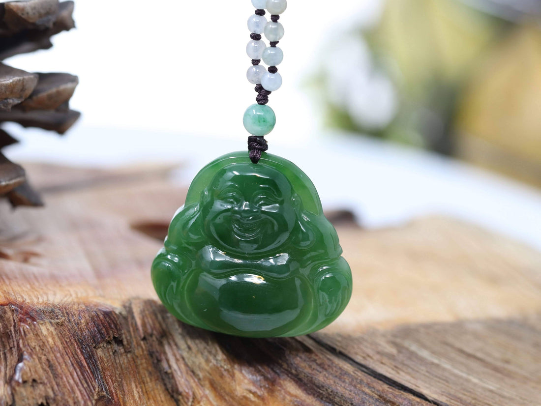 Jade Buddha Pendant Necklace | Real jade Jewelry | Baikalla.com