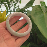 Natural Burmese Jadeite Jade Bangle Bracelet ( 57.5 mm )#472