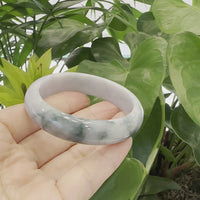 Genuine Burmese Jadeite Jade Bangle Bracelet (  57.58 mm )#961