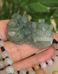 Baikalla™ Pi Xiu Genuine Burmese Blue Green Jadeite Jade PiXiu Pendant Necklace (FengShui Lucky)