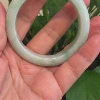 Baikalla™ "Classic Bangle" Genuine Burmese Blue- Green High Quality Jadeite Jade Bangle Bracelet (56.1mm) #153