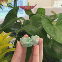 Genuine Burmese Green Jadeite Jade PiXiu Pendant Necklace